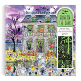Michael Storrings Haunted House 500 Piece Glow in the Dark Jigsaw Puzzle | Galison