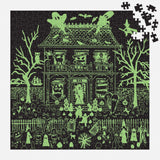Michael Storrings Haunted House 500 Piece Glow in the Dark Jigsaw Puzzle | Galison