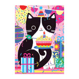 Purr-fect Cat Birthday 12 Piece Greeting Card Puzzle | Mudpuppy