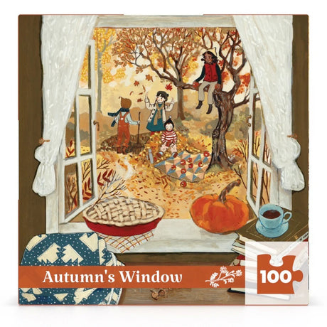 Autumn's Window 100 Piece Mini Jigsaw Puzzle | New York Puzzle Company