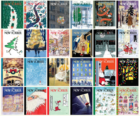 New Yorker Advent Calendar 2nd Edition 24 x 100 Piece Mini Jigsaw Puzzles | New York Puzzle Company