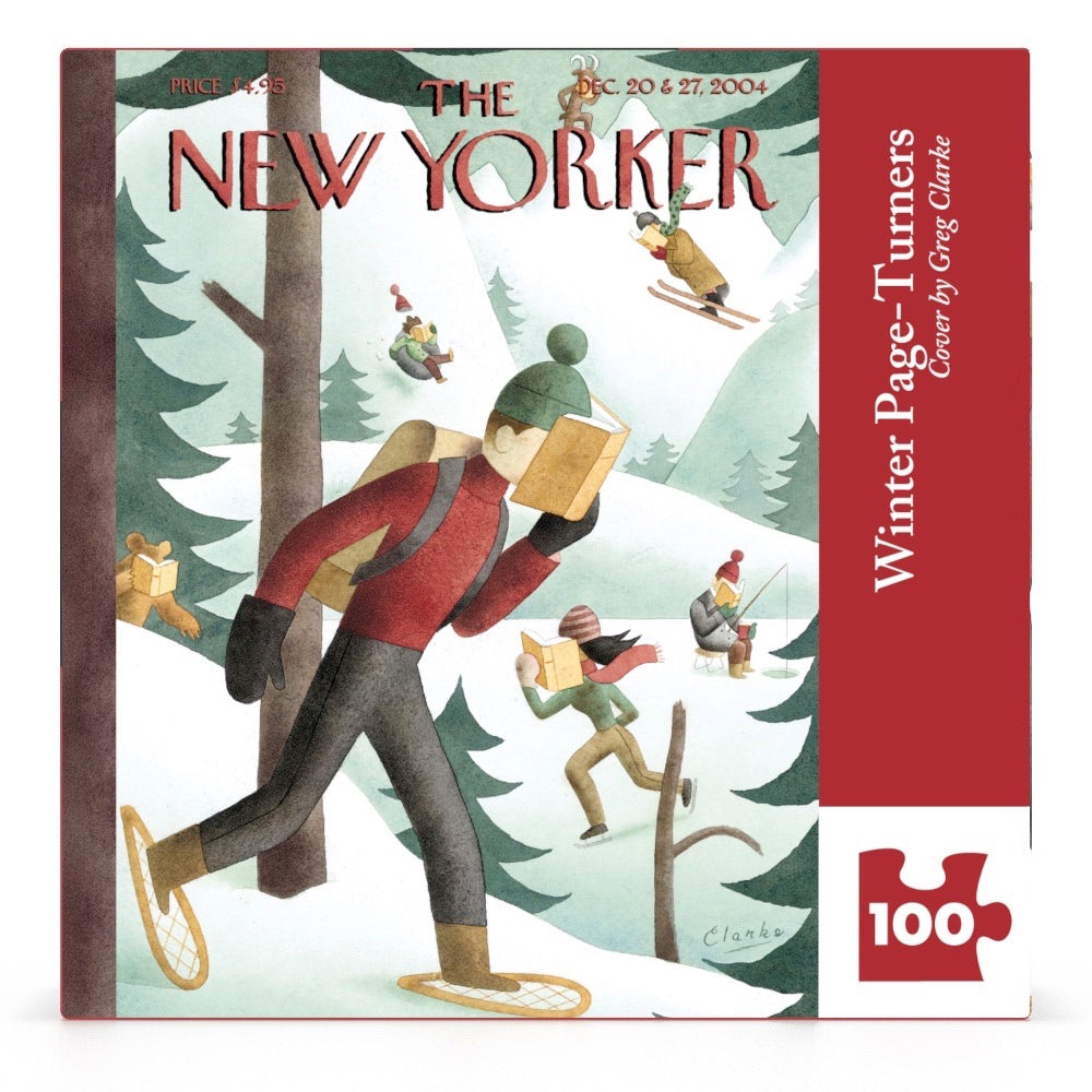 Winter Page-Turners Mini 100 Piece Jigsaw Puzzle | New York Puzzle Company