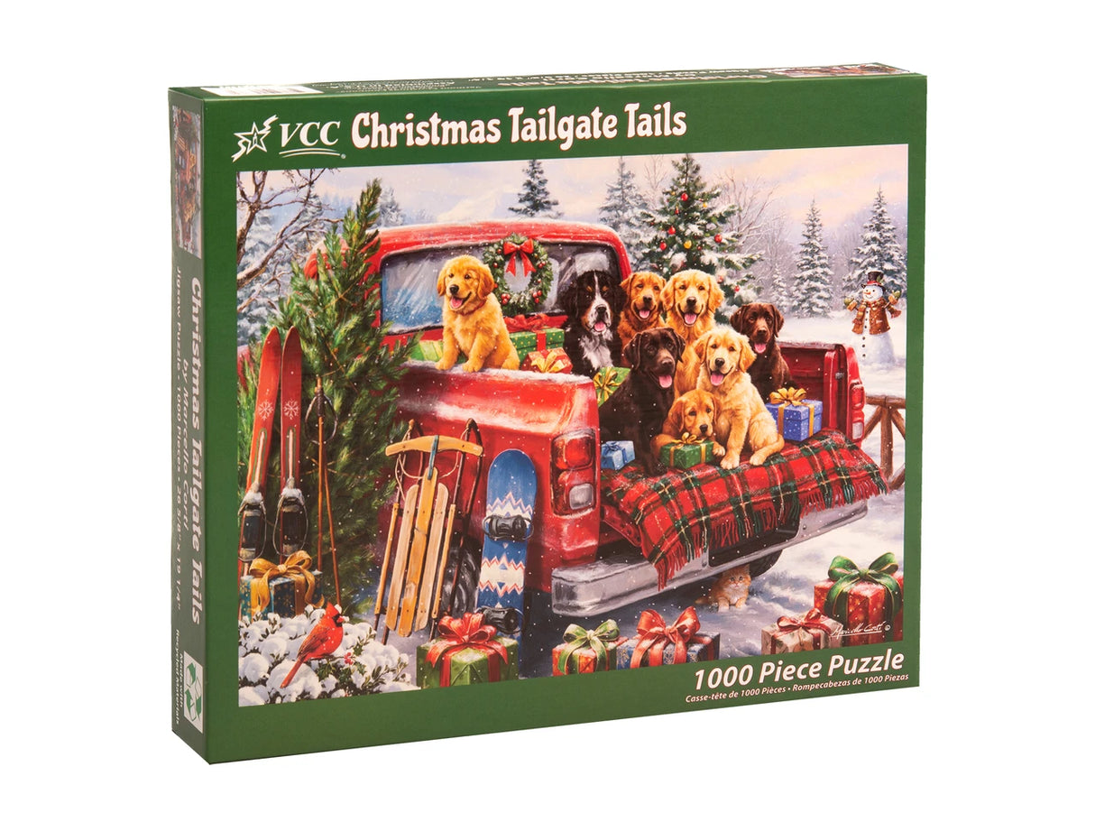 Christmas Tailgate Tails 1000 Piece Jigsaw Puzzle | Vermont Christmas Co