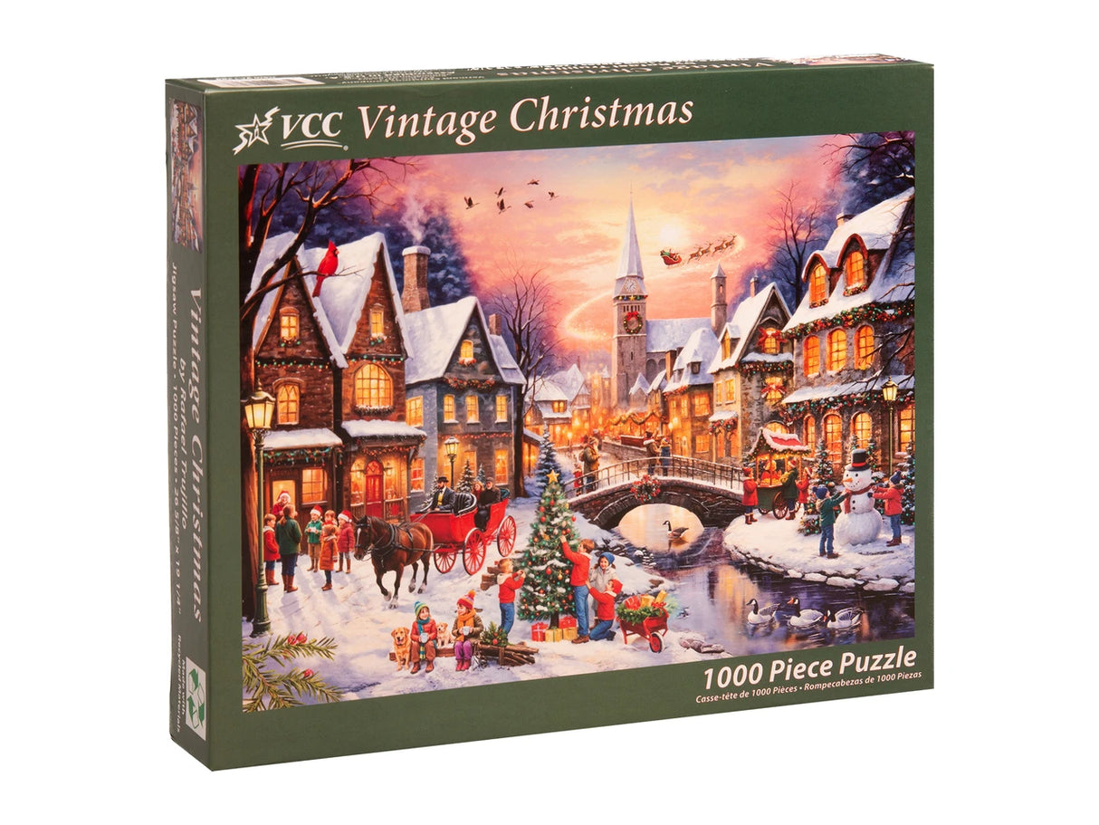 Vintage Christmas 1000 Piece Jigsaw Puzzle | Vermont Christmas Co
