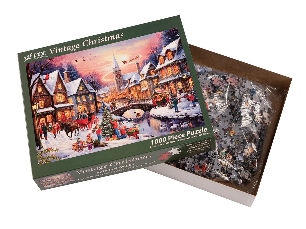 Vintage Christmas 1000 Piece Jigsaw Puzzle | Vermont Christmas Co