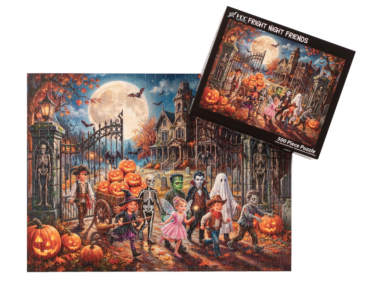 Fright Night Friends 500 Piece Jigsaw Puzzle | Vermont Christmas Co