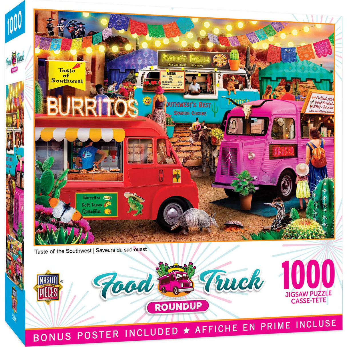 Food Truck Roundup Taste of the Southwest 1000 Piece Puzzle by Masterpieces Puzzles