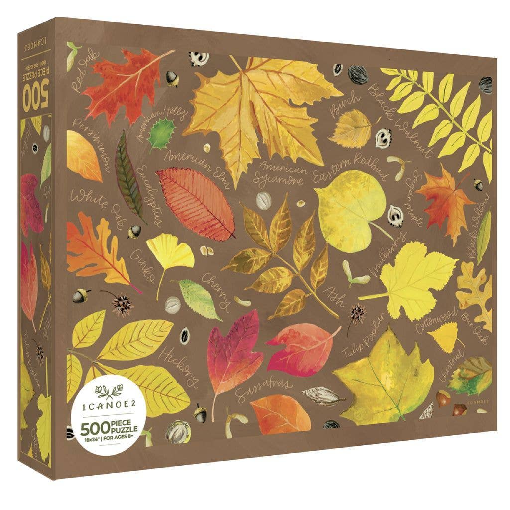 Fallen Leaves 500 Piece Autumn Jigsaw Puzzle | 1Canoe2