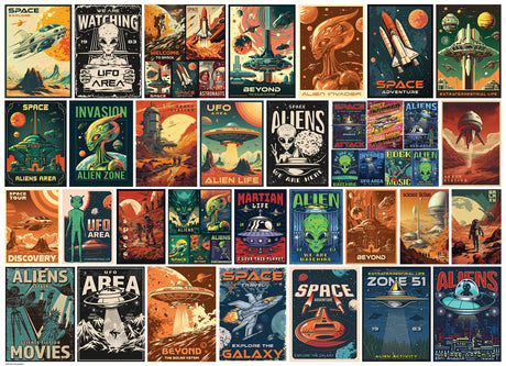 Alien Invasion Collage 1000 Piece Jigsaw Puzzle by Eurographics - Eurographics - Jigsaw Puzzles - The Puzzle Center