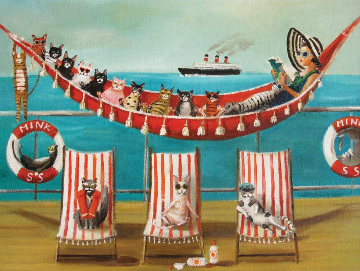 All Paws On Deck 500 Piece Jigsaw Puzzle by New York Puzzle Company - New York Puzzle Company - Jigsaw Puzzles - The Puzzle Center