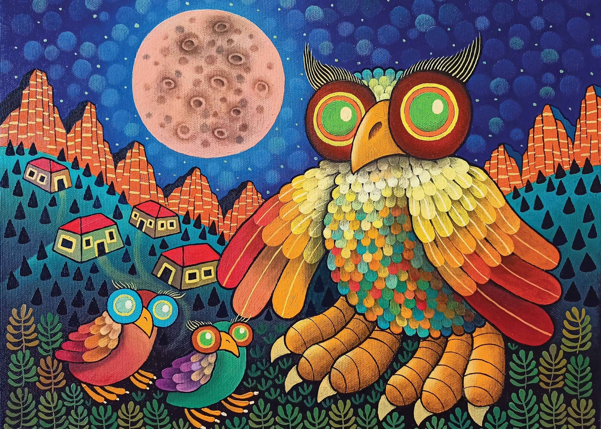 Alpine Owls 500 Piece Jigsaw Puzzle | Art & Fable - Jigsaw Puzzles - The Puzzle Center