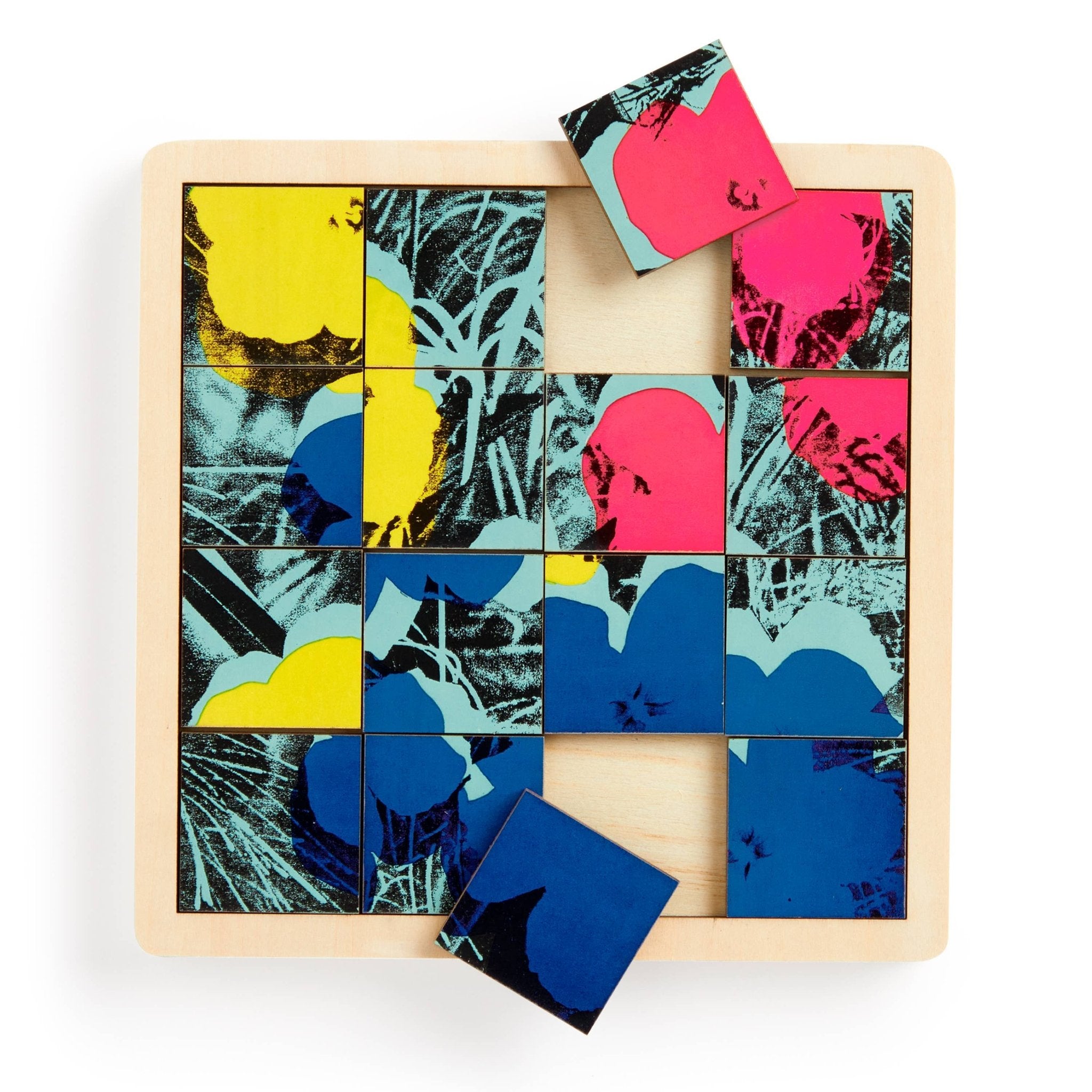 Andy Warhol Flowers Sliding Wood Puzzle – The Puzzle Center