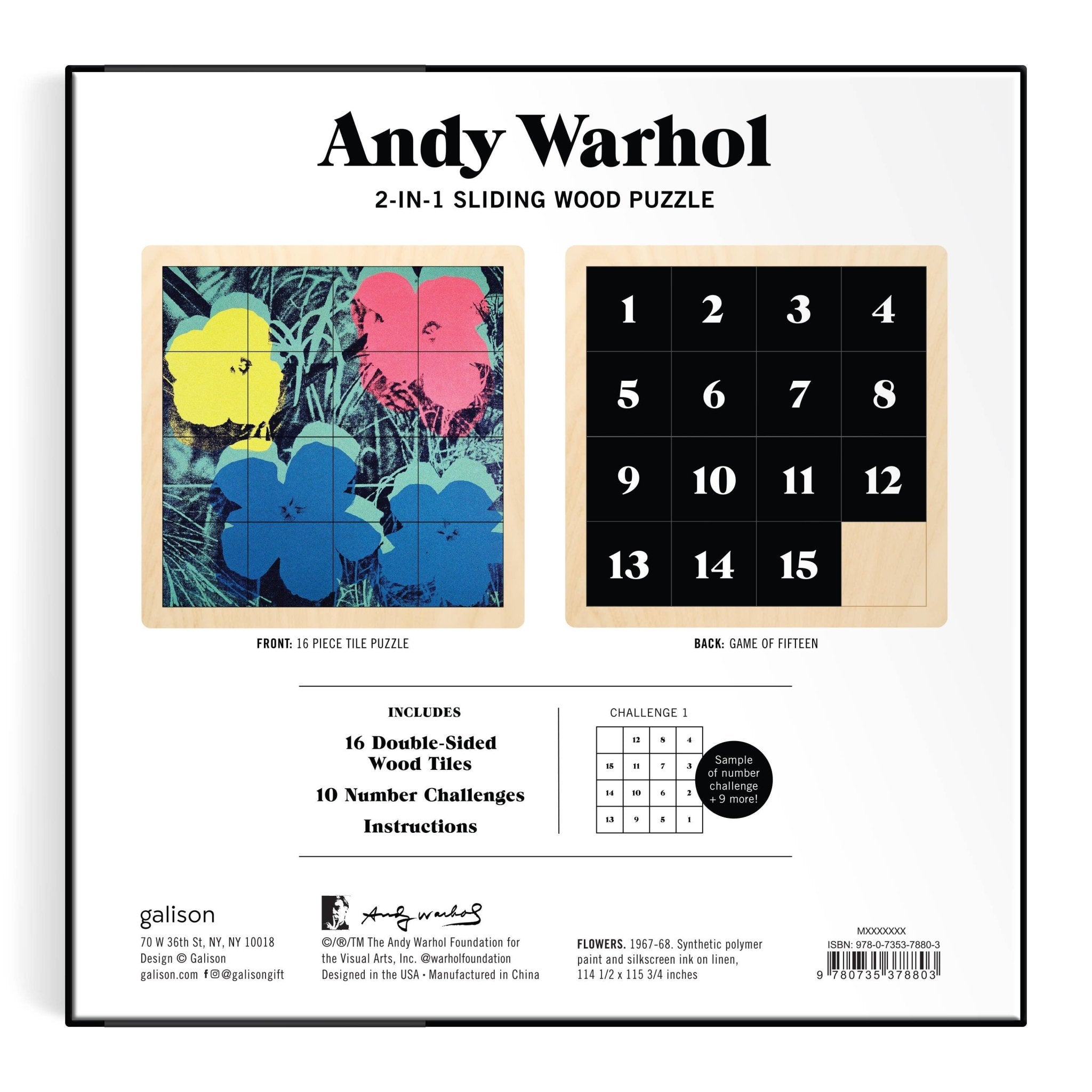 Andy Warhol Flowers Sliding Wood Puzzle – The Puzzle Center