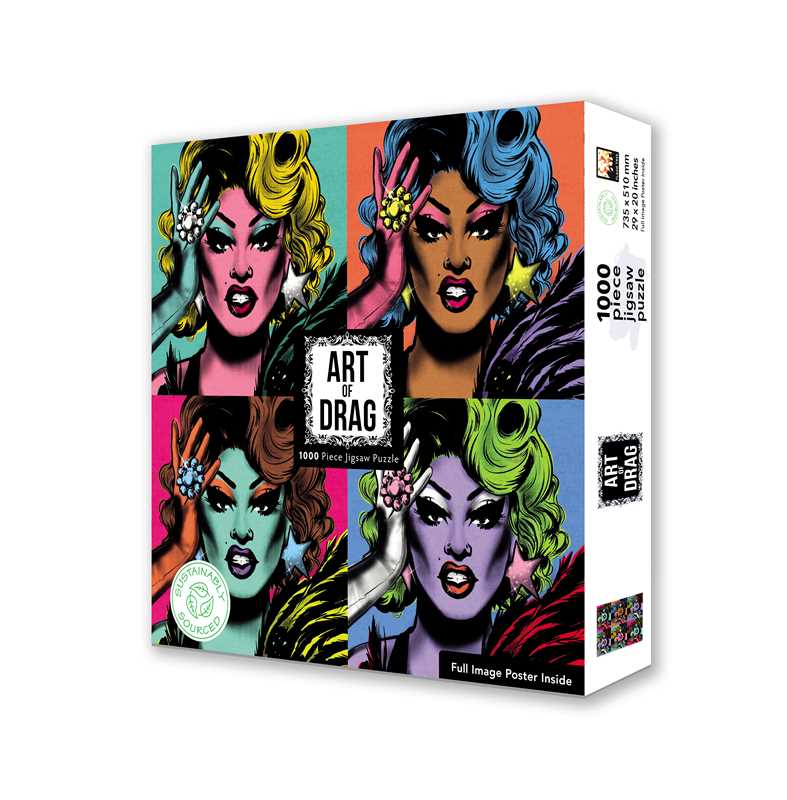 Art of Drag 1000 Piece Puzzle by Flame Tree – Bold, Sustainable