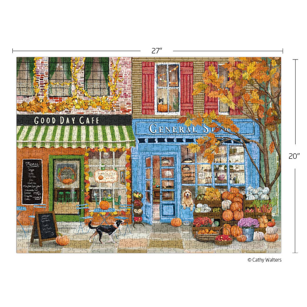 Autumn on Main 1000 Piece Jigsaw Puzzle | WerkShoppe - Jigsaw Puzzles - The Puzzle Center