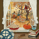 Autumn's Window 100 Piece Mini Jigsaw Puzzle | New York Puzzle Company - Mini Jigsaw Puzzles - The Puzzle Center