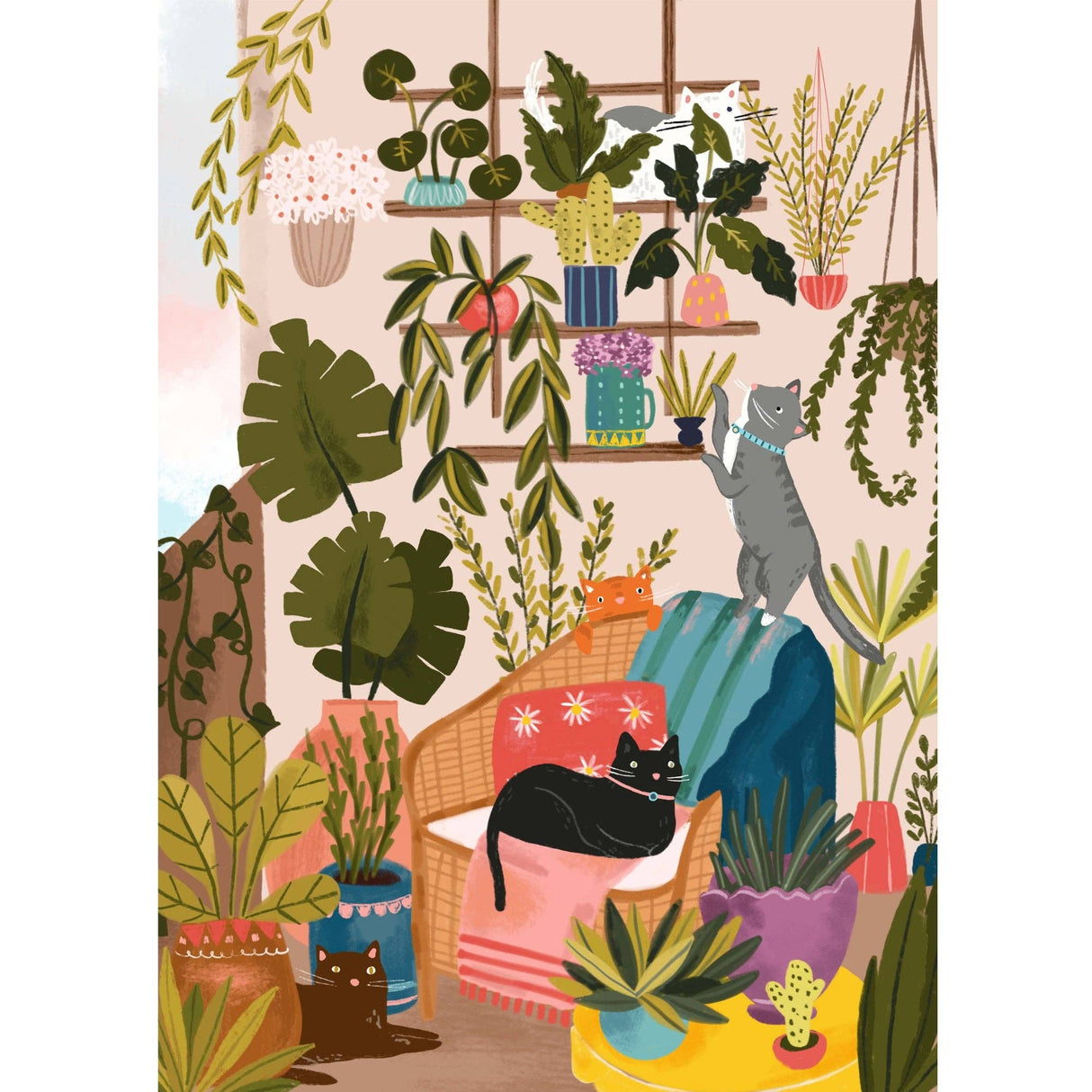 Balcony Cats 1000 Piece Jigsaw Puzzle | Villager Puzzles