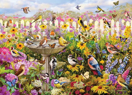 Backyard Bird Bath 1000 Piece Jigsaw Puzzle | Cobble Hill - Jigsaw Puzzles - The Puzzle Center