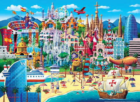 Barcelona 1000 Piece Jigsaw Puzzle by Boardwalk Puzzle Company - Boardwalk - Jigsaw Puzzles - The Puzzle Center