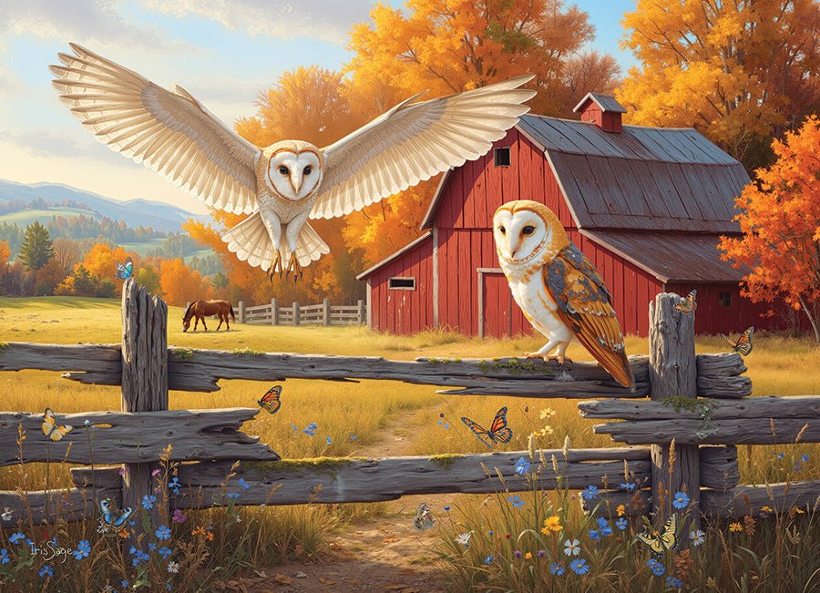 Barn and Owls 500 Piece Jigsaw Puzzle | Cobble Hill - Jigsaw Puzzles - The Puzzle Center