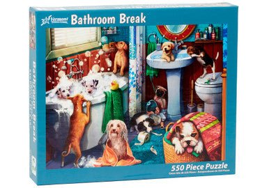 Bathroom Break 550 Piece Jigsaw Puzzle | Vermont Christmas Co - Jigsaw Puzzles - The Puzzle Center