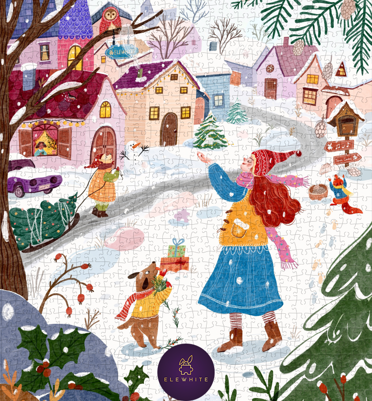 Pre-Order - Snowfall Symphony 1000 Piece Jigsaw Puzzle| Elewhite
