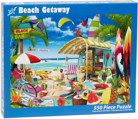 Beach Getaway 550 Piece Jigsaw Puzzle | Vermont Christmas Co - Jigsaw Puzzles - The Puzzle Center