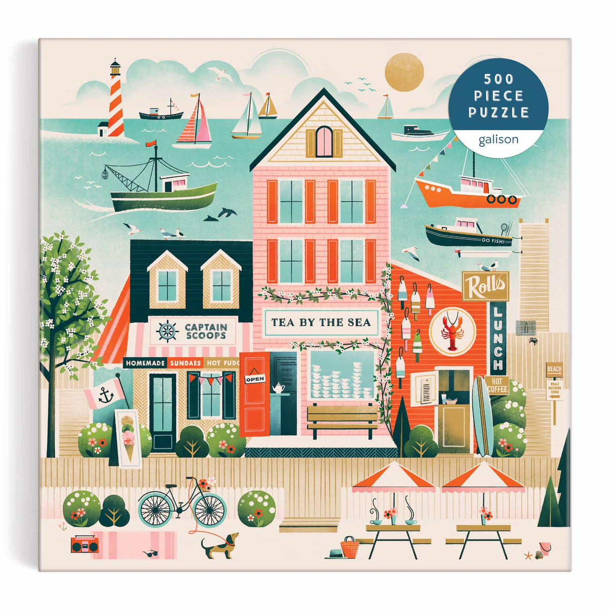 Beside the Sea 500 Piece Jigsaw Puzzle | Galison - Jigsaw Puzzles - The Puzzle Center