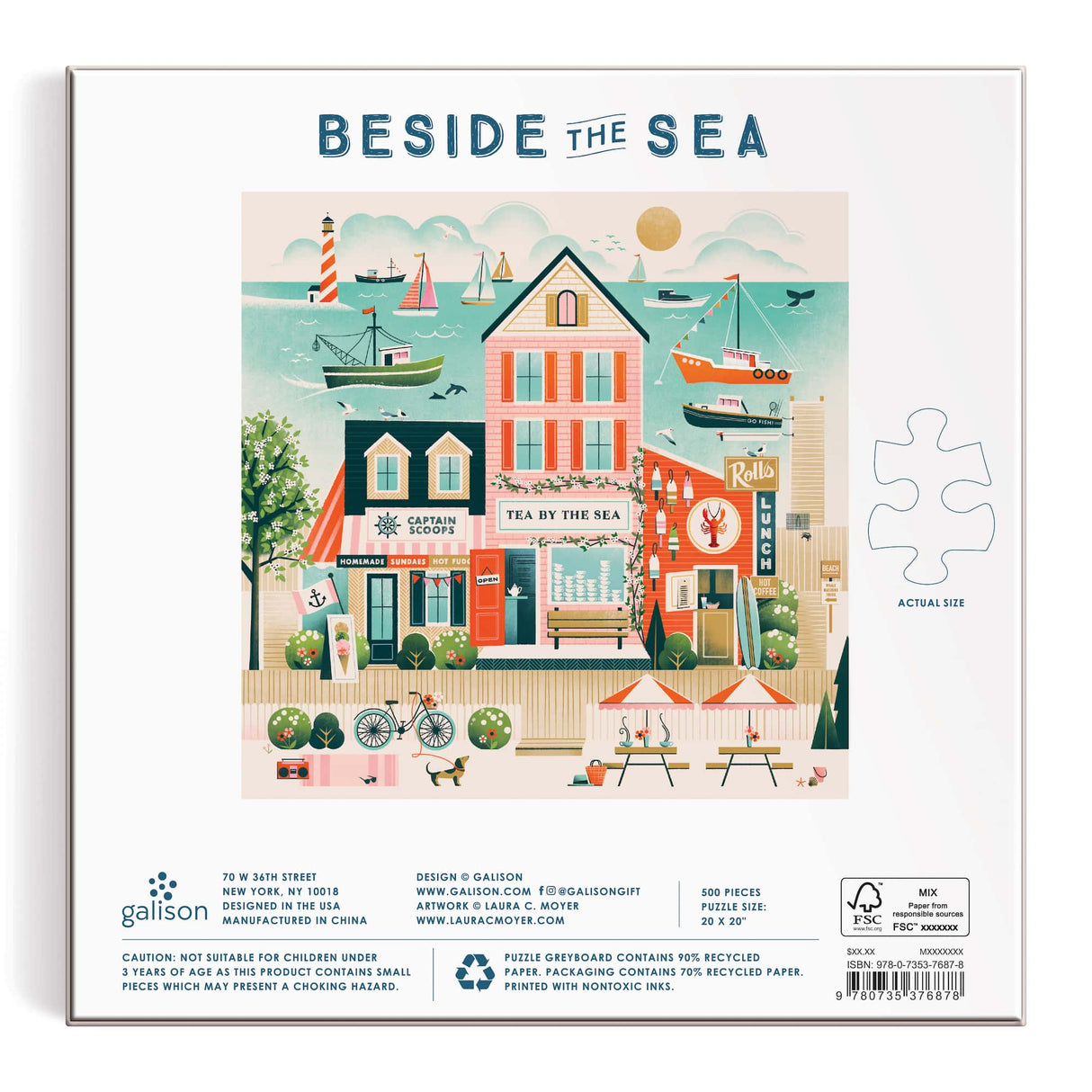Beside the Sea 500 Piece Jigsaw Puzzle | Galison - Jigsaw Puzzles - The Puzzle Center