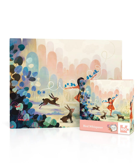 Bird Whisperer 100 Piece Mini Jigsaw Puzzle | New York Puzzle Company - Mini Jigsaw Puzzles - The Puzzle Center