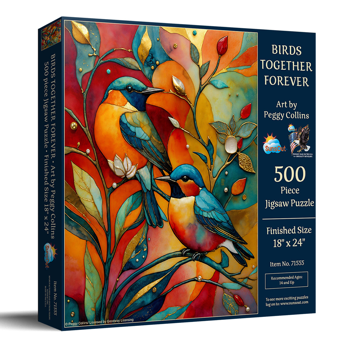 Birds Together Forever 500 Piece Jigsaw Puzzle | SunsOut