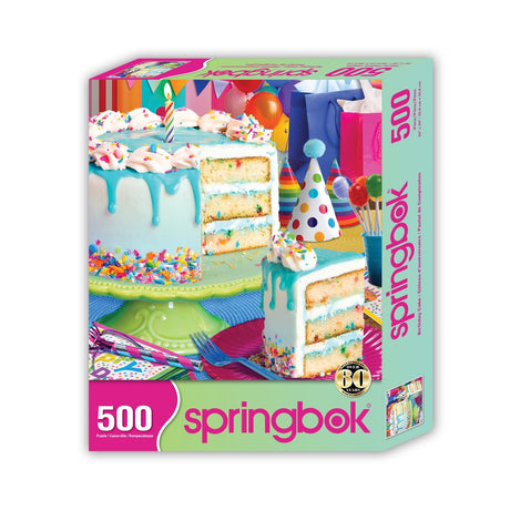 Birthday Cake 500 Piece Jigsaw Puzzle - Limited Release | Springbok Puzzles - Springbok Puzzles - Jigsaw Puzzles - The Puzzle Center
