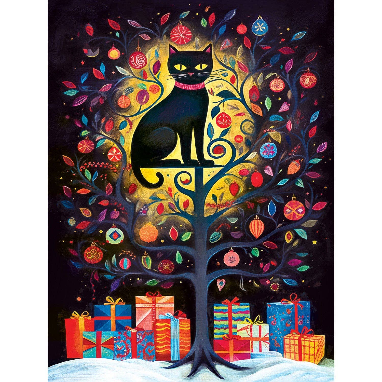 Black Cats Hidden in the Tree Puzzle – The Puzzle Center