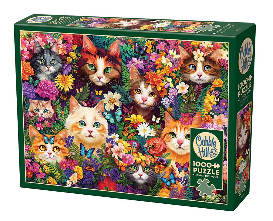 Blooming Whiskers 1000 Piece Jigsaw Puzzle | Cobble Hill Puzzles - Jigsaw Puzzles - The Puzzle Center
