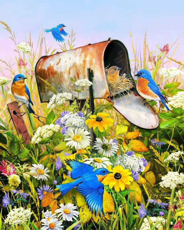 Blue Birds 500 Piece Jigsaw Puzzle | Springbok Puzzles - Jigsaw Puzzles - The Puzzle Center