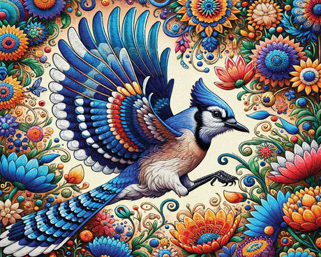 Blue Jay in Summer 1000 Piece Jigsaw Puzzle | Springbok Puzzles - Springbok Puzzles - Jigsaw Puzzles - The Puzzle Center