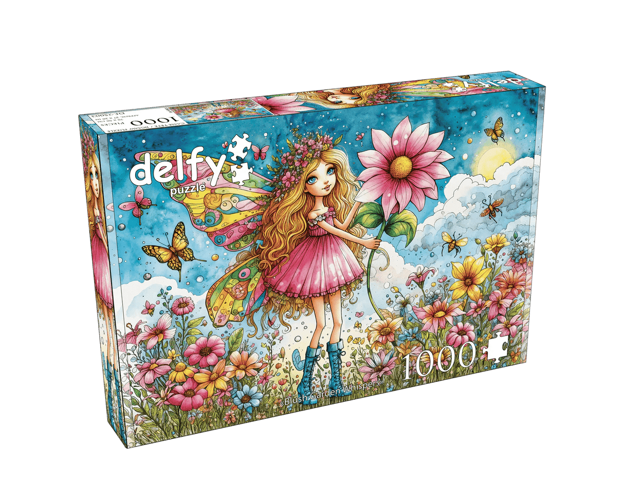 Blush Garden Whispers 1000 Piece Jigsaw Puzzle | Delfy Puzzles - Jigsaw Puzzles - The Puzzle Center