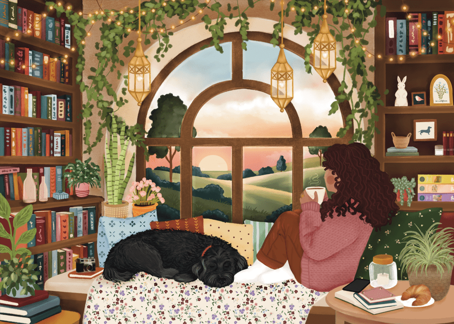 Book Nook 1000 Piece JIgsaw Puzzle | Villager - Jigsaw Puzzle - The Puzzle Center