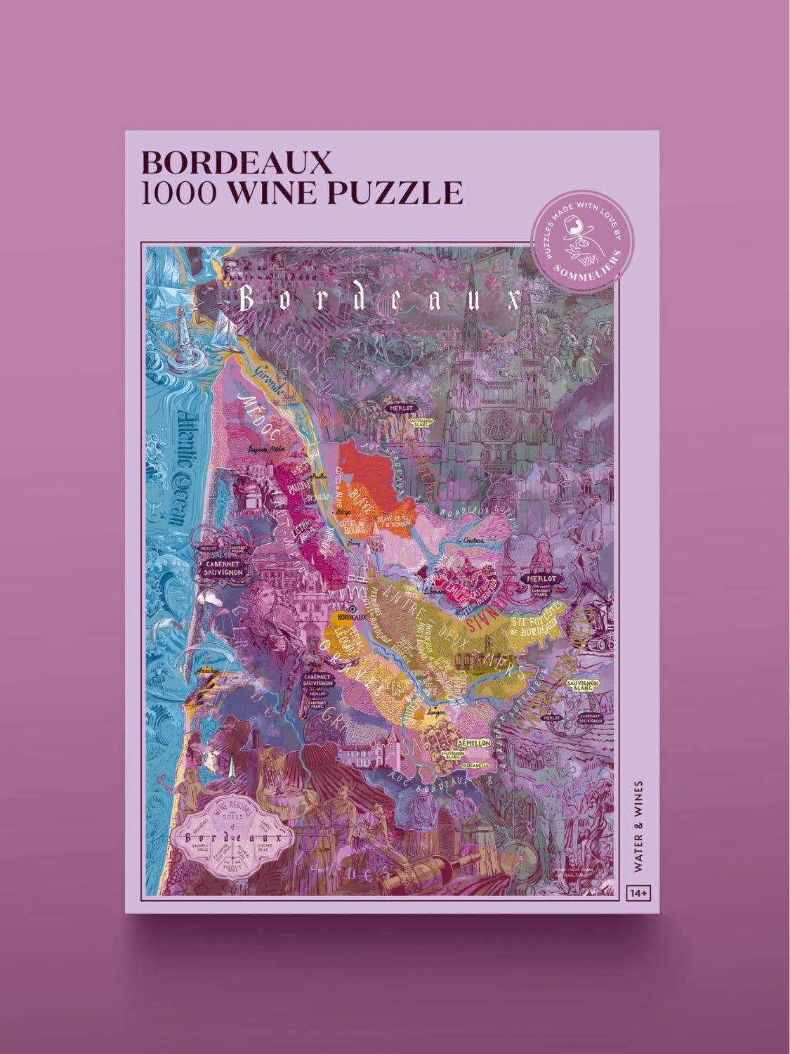 Bordeaux Wine 1000 Piece Jigsaw Puzzle | Water & Wines - Jigsaw Puzzles - The Puzzle Center