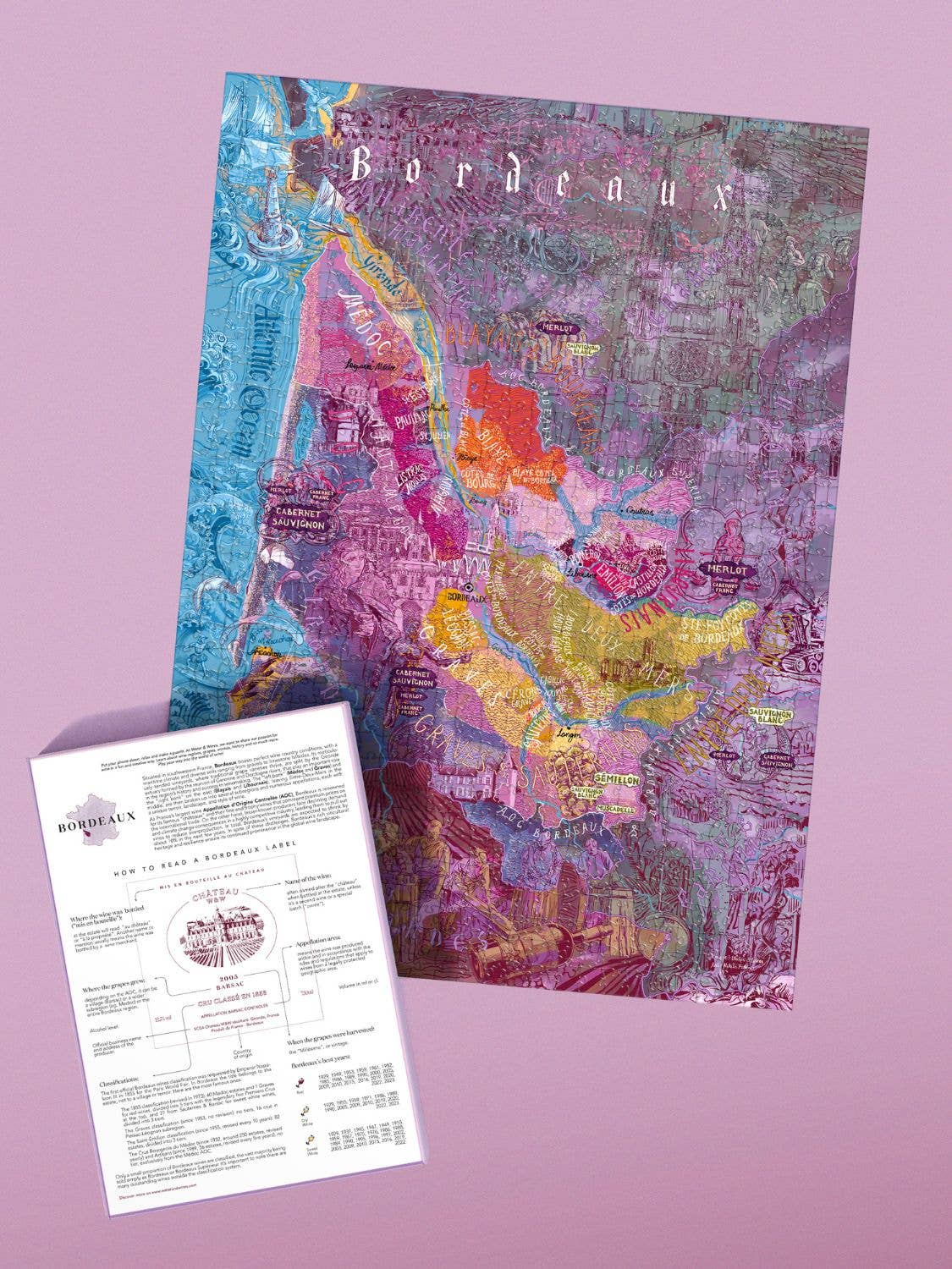 Bordeaux Wine 1000 Piece Jigsaw Puzzle | Water & Wines - Jigsaw Puzzles - The Puzzle Center