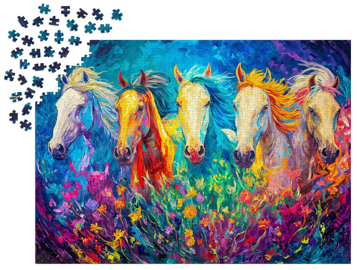 Bright Galloping 1000 Piece Jigsaw Puzzle | Enjoy Puzzles - Jigsaw Puzzles - The Puzzle Center