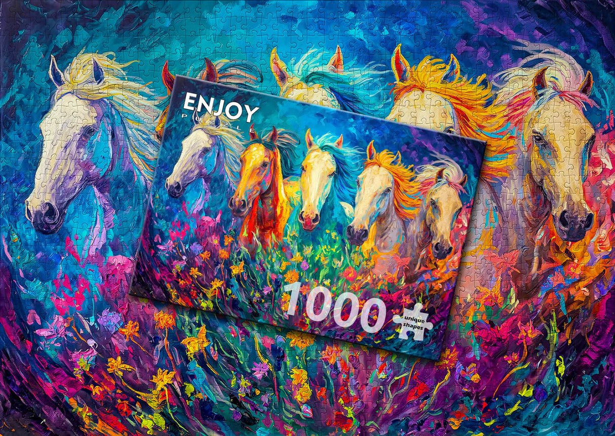 Bright Galloping 1000 Piece Jigsaw Puzzle | Enjoy Puzzles - Jigsaw Puzzles - The Puzzle Center