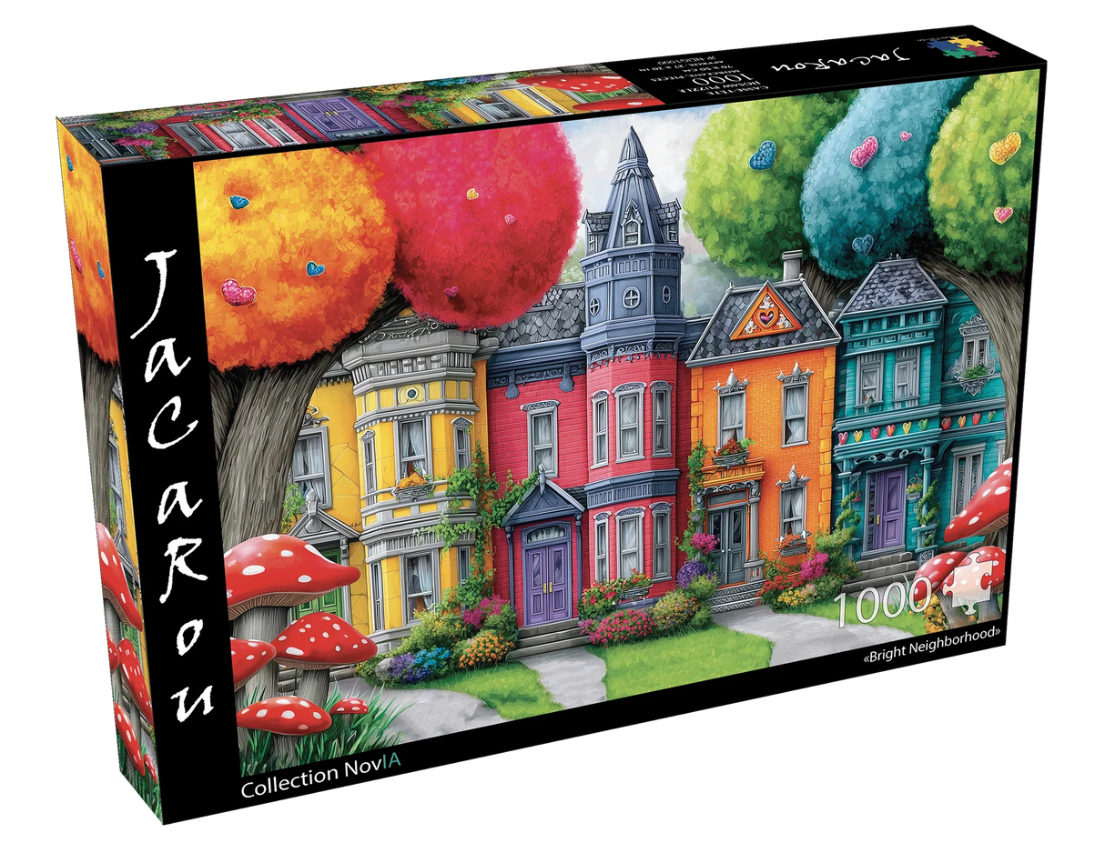 Bright Neighborhood 1000 Piece Jigsaw Puzzle | JaCaRou Puzzles - Jigsaw Puzzles - The Puzzle Center