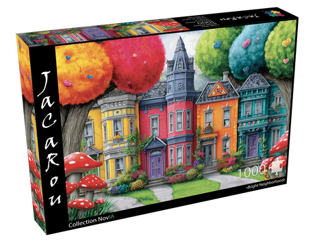 Bright Neighborhood 1000 Piece Jigsaw Puzzle | JaCaRou Puzzles - Jigsaw Puzzles - The Puzzle Center