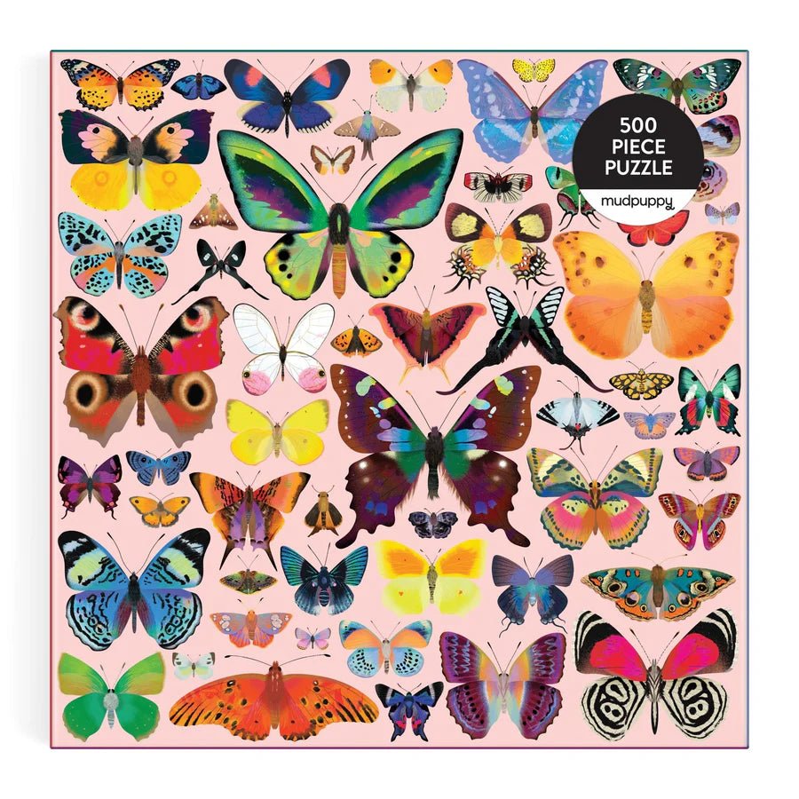 Brilliant Butterflies 500 Piece Jigsaw Puzzle by Mudpuppy - Mudpuppy - Jigsaw Puzzles - The Puzzle Center