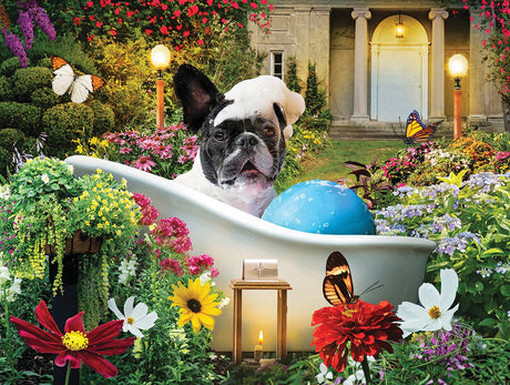Bubble Bath in the Garden 500 Piece Jigsaw Puzzle by SunsOut Puzzles - SunsOut - Jigsaw Puzzles - The Puzzle Center