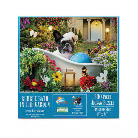 Bubble Bath in the Garden 500 Piece Jigsaw Puzzle by SunsOut Puzzles - SunsOut - Jigsaw Puzzles - The Puzzle Center