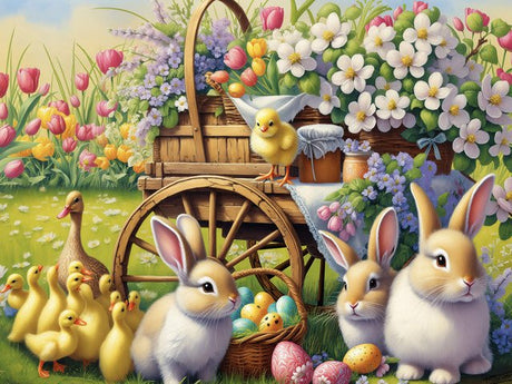 Bunnies & Friends 500 Piece Jigsaw Puzzle | Vermont Christmas Co - Jigsaw Puzzles - The Puzzle Center