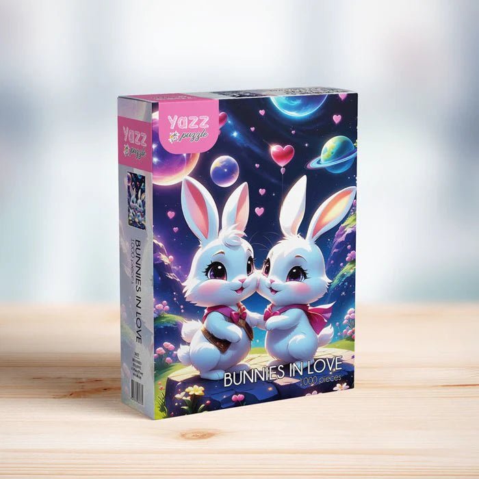 Bunnies In Love 1000 Piece Jigsaw Puzzle by Yazz Puzzles - Yazz - Jigsaw Puzzles - The Puzzle Center