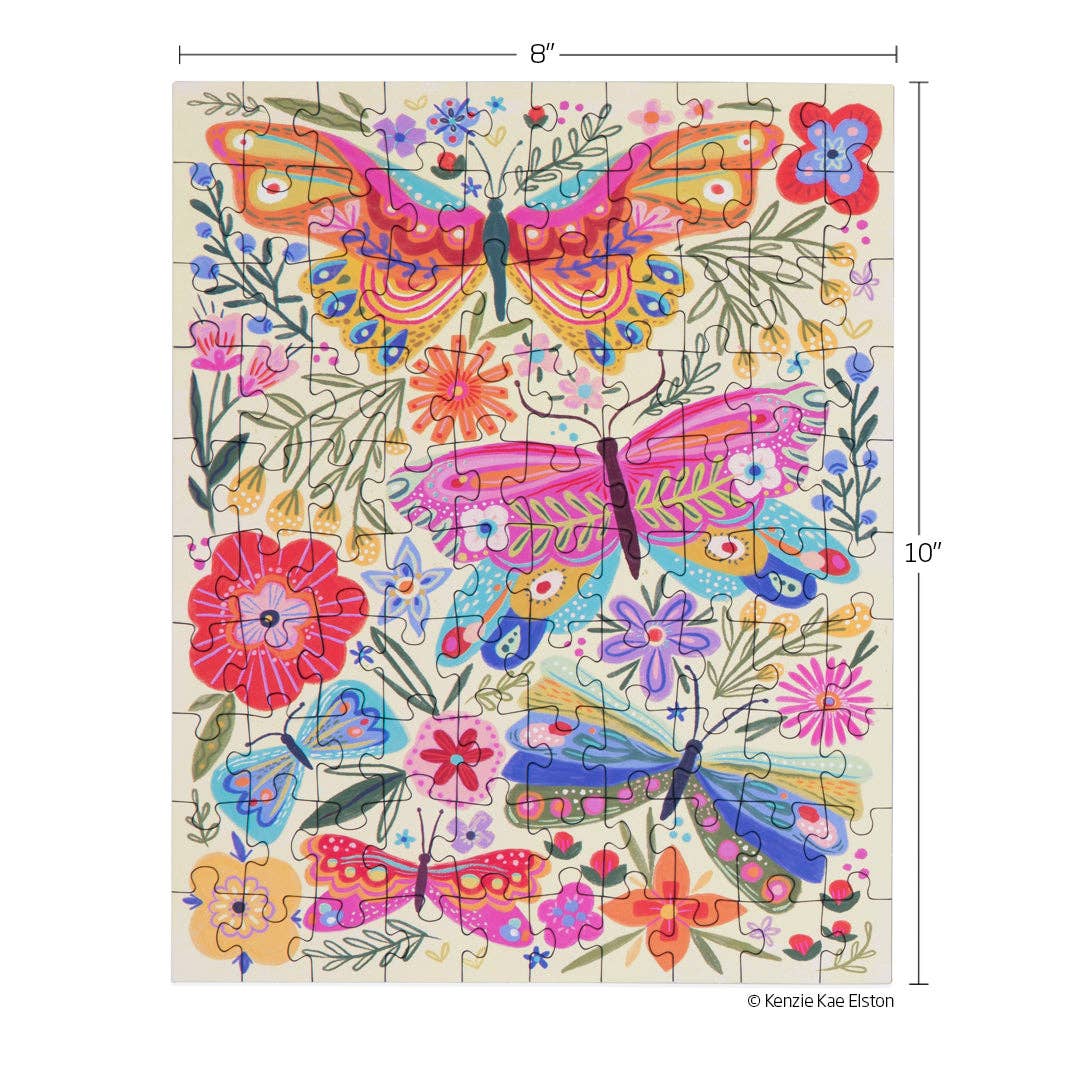Butterfly Floral 100 Piece Mini Puzzle Snax – The Puzzle Center